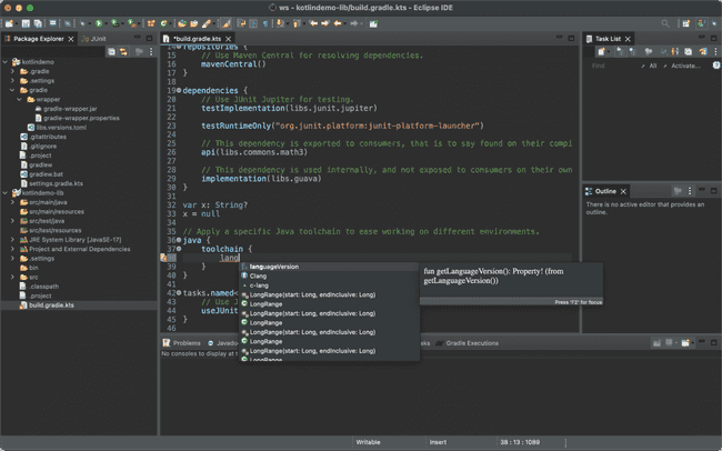 Syntax highlighting for .kts scripts in Eclipse IDE